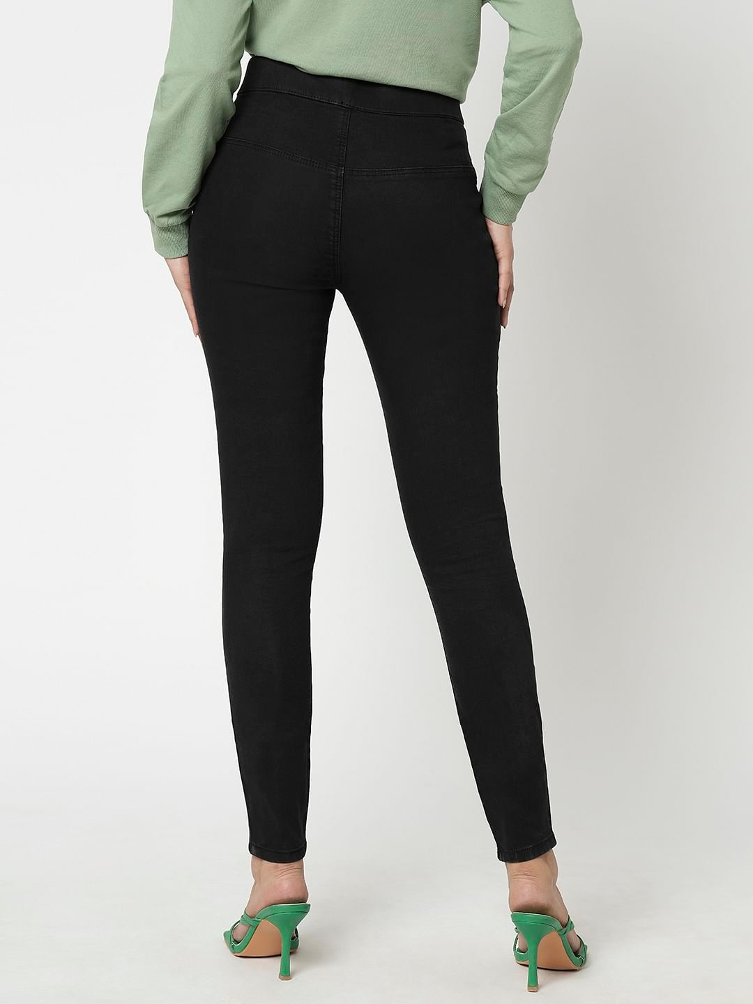 I.Scenery By Vero Moda Black High Rise Skinny Jeggings