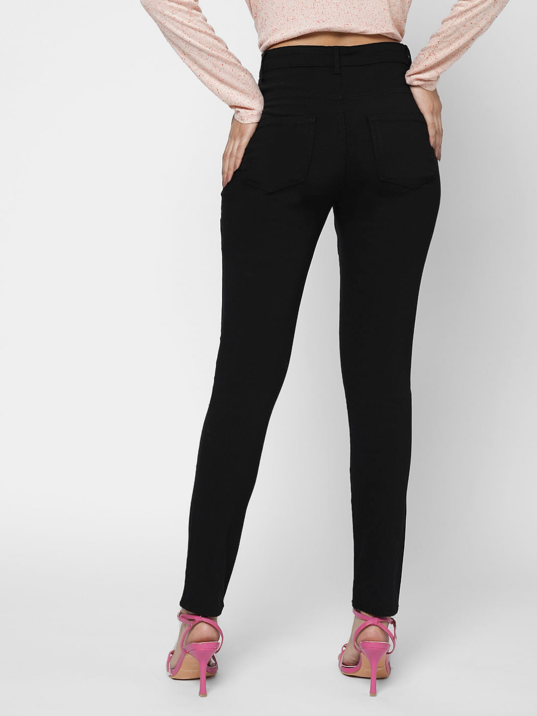 I.Scenery By Vero Moda Black High Rise Wendy Skinny Jeans