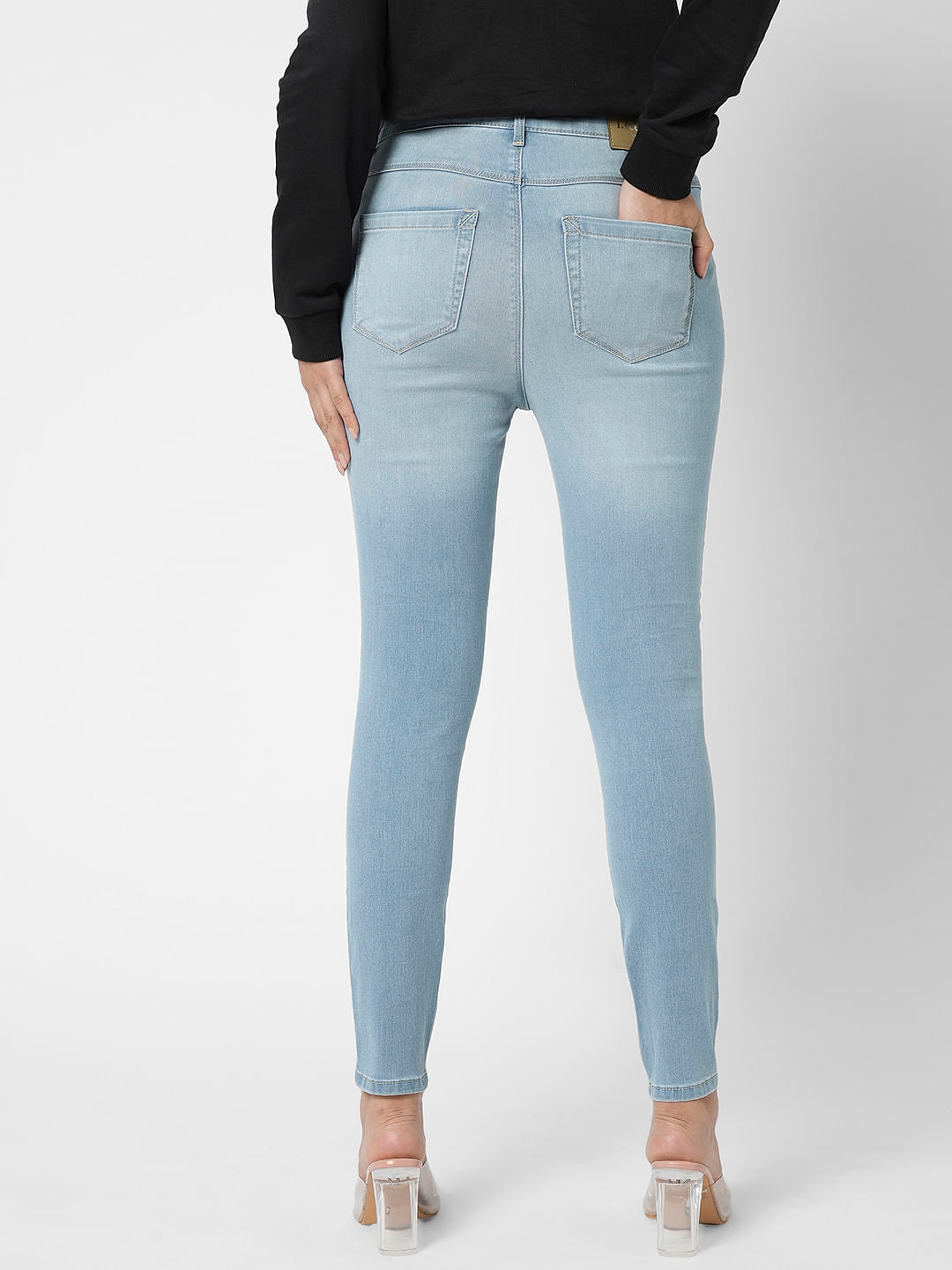 I.Scenery By Vero Moda Light Blue High Rise Wendy Skinny Fit Jeans