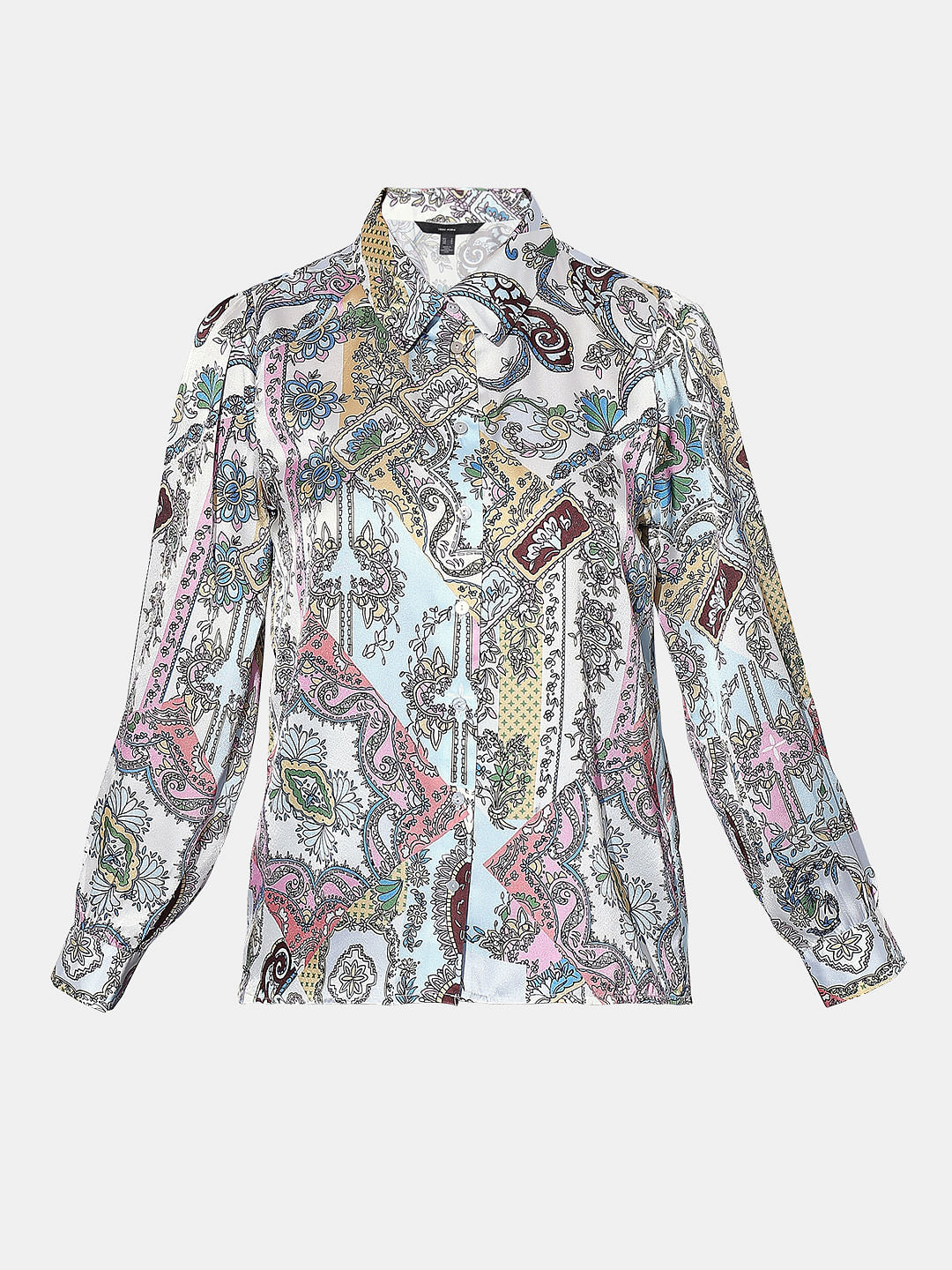 Light Blue Printed Full Sleeves Shirt