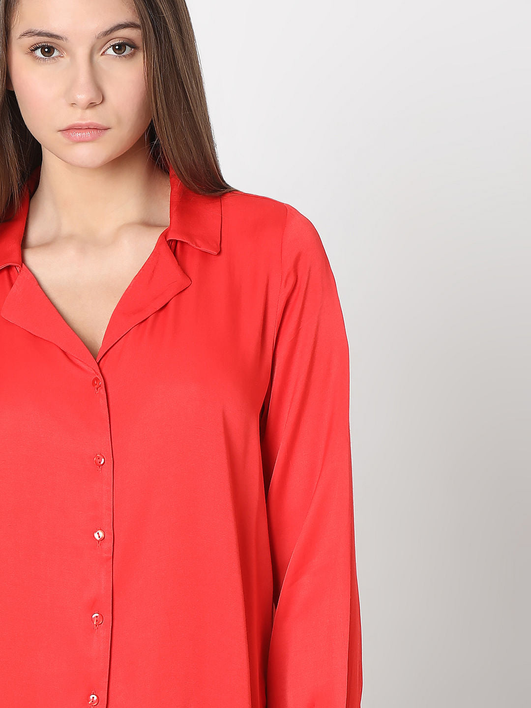 Red Oversized Shirt