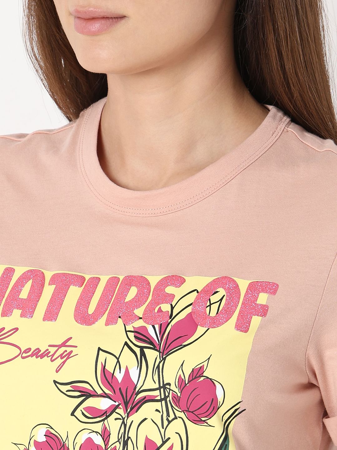 Pink Printed T-Shirt