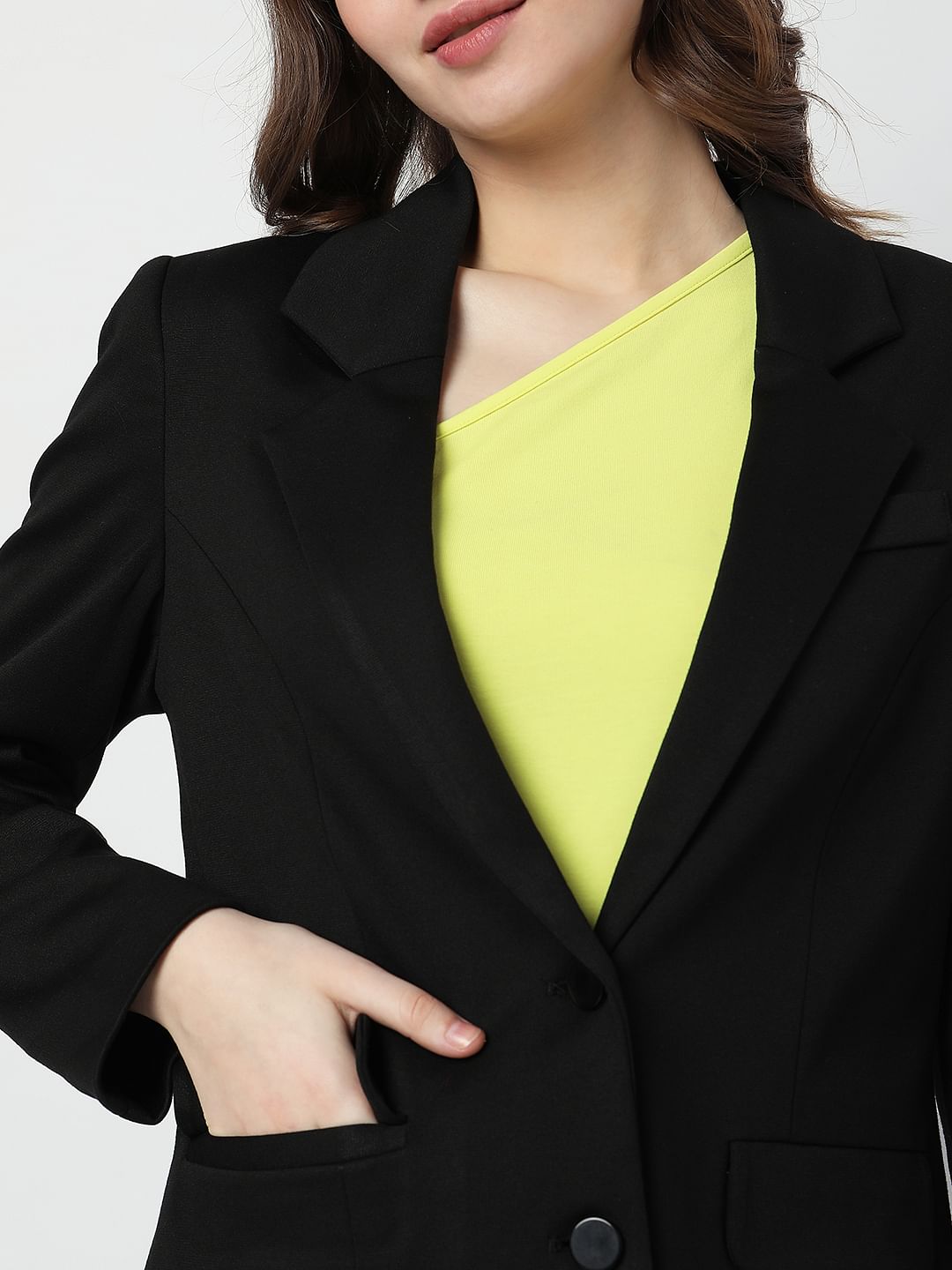 Black Double Button Blazer