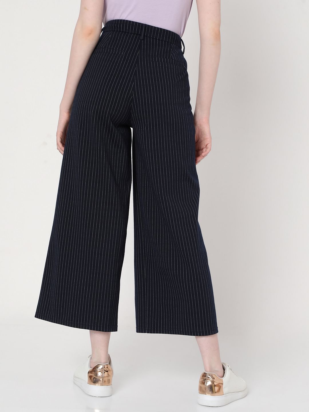 Blue Striped Culottes