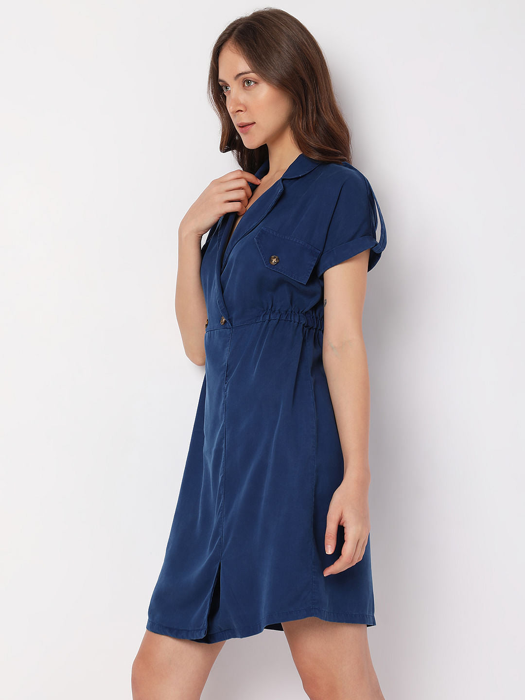 Navy Blue Denim Dress