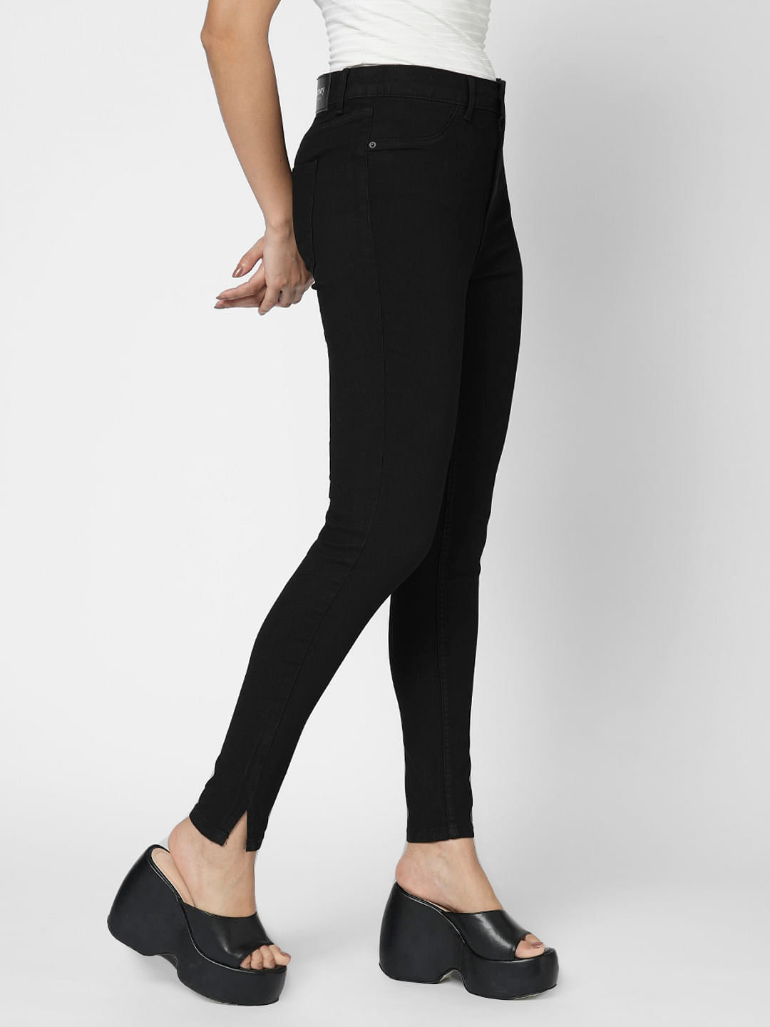 I.Scenery By Vero Moda Black High Rise Skinny Jeggings