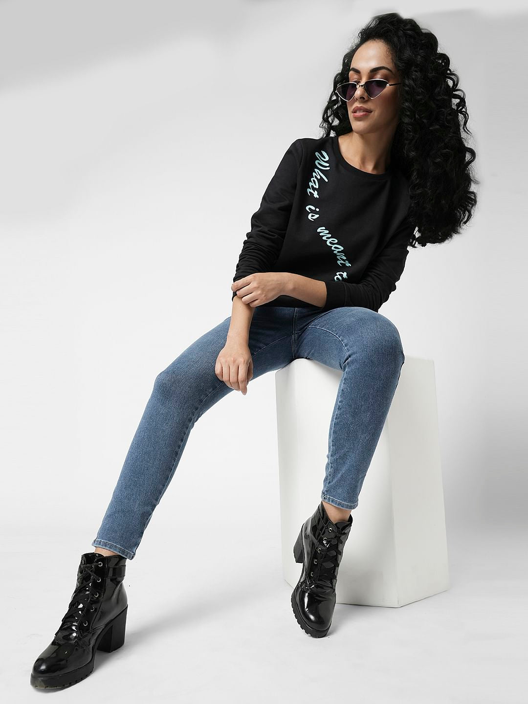 I.Scenery By Vero Moda Blue High Rise Wendy Skinny Jeans