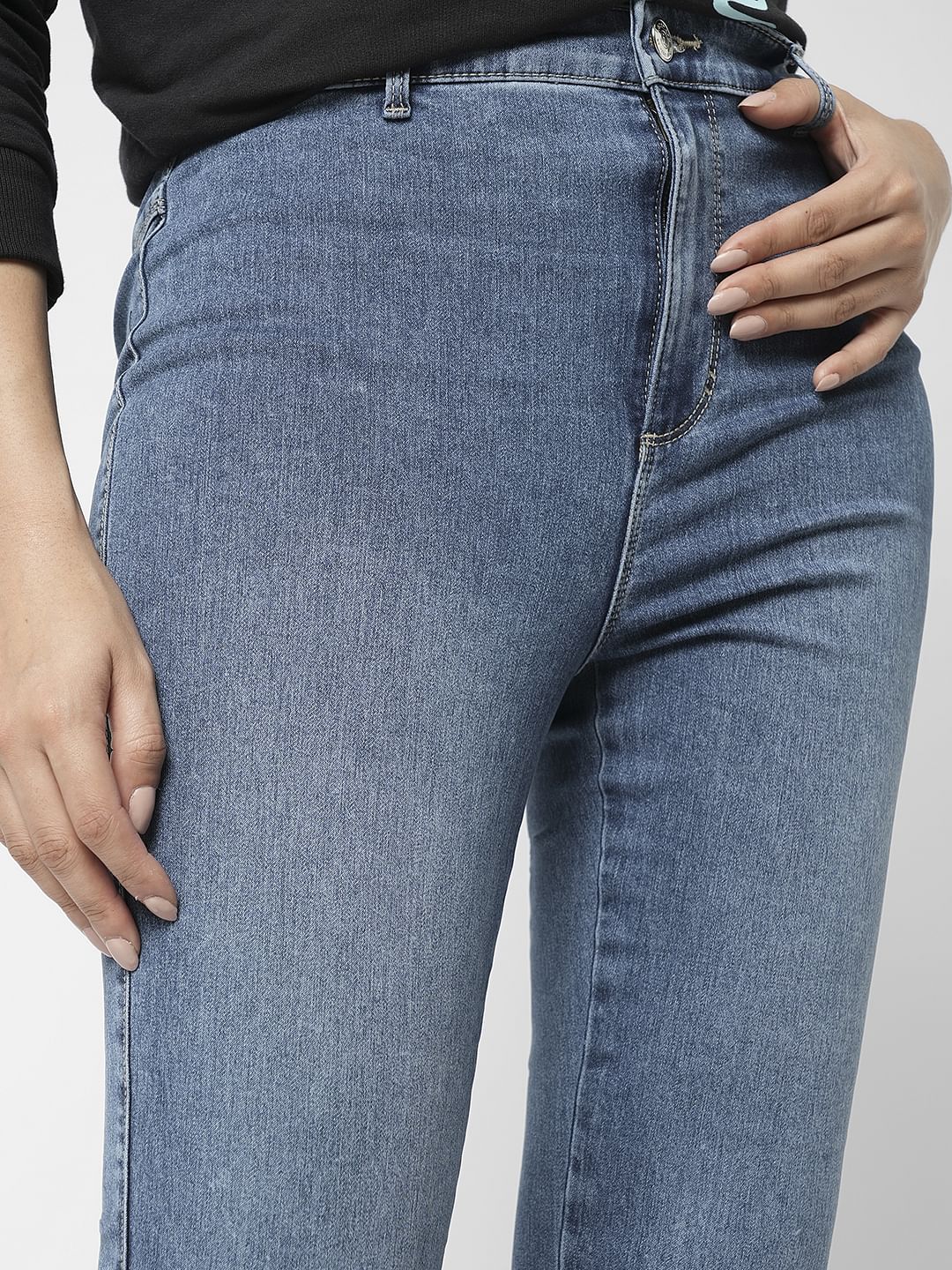 I.Scenery By Vero Moda Blue High Rise Wendy Skinny Jeans