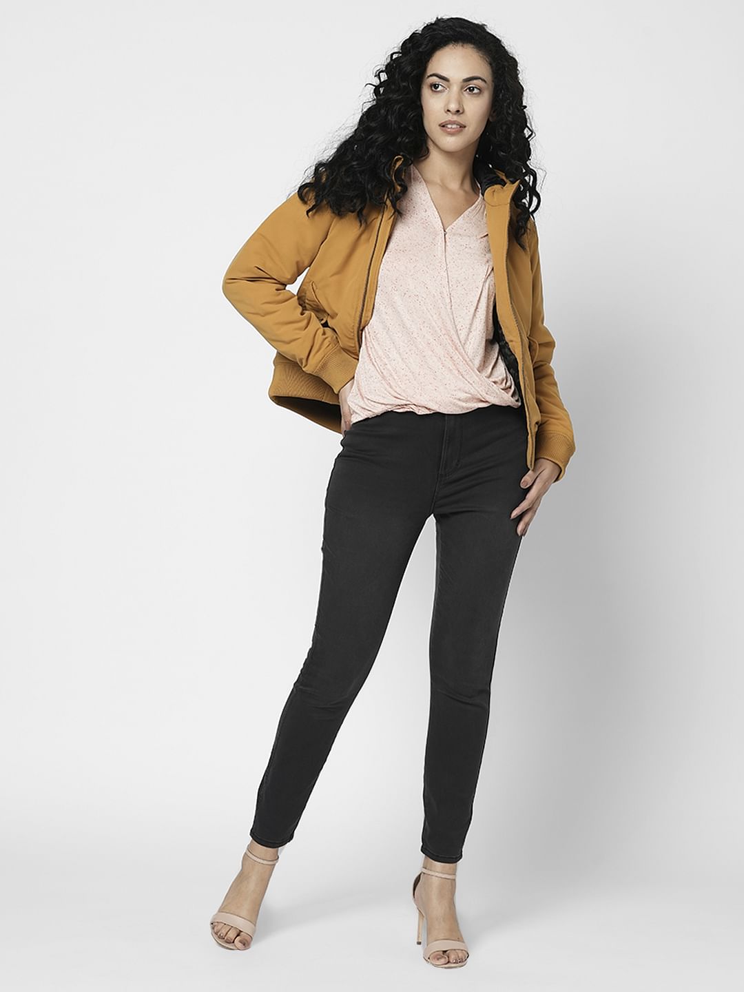 I.Scenery By Vero Moda Grey High Rise Wendy Skinny Jeans