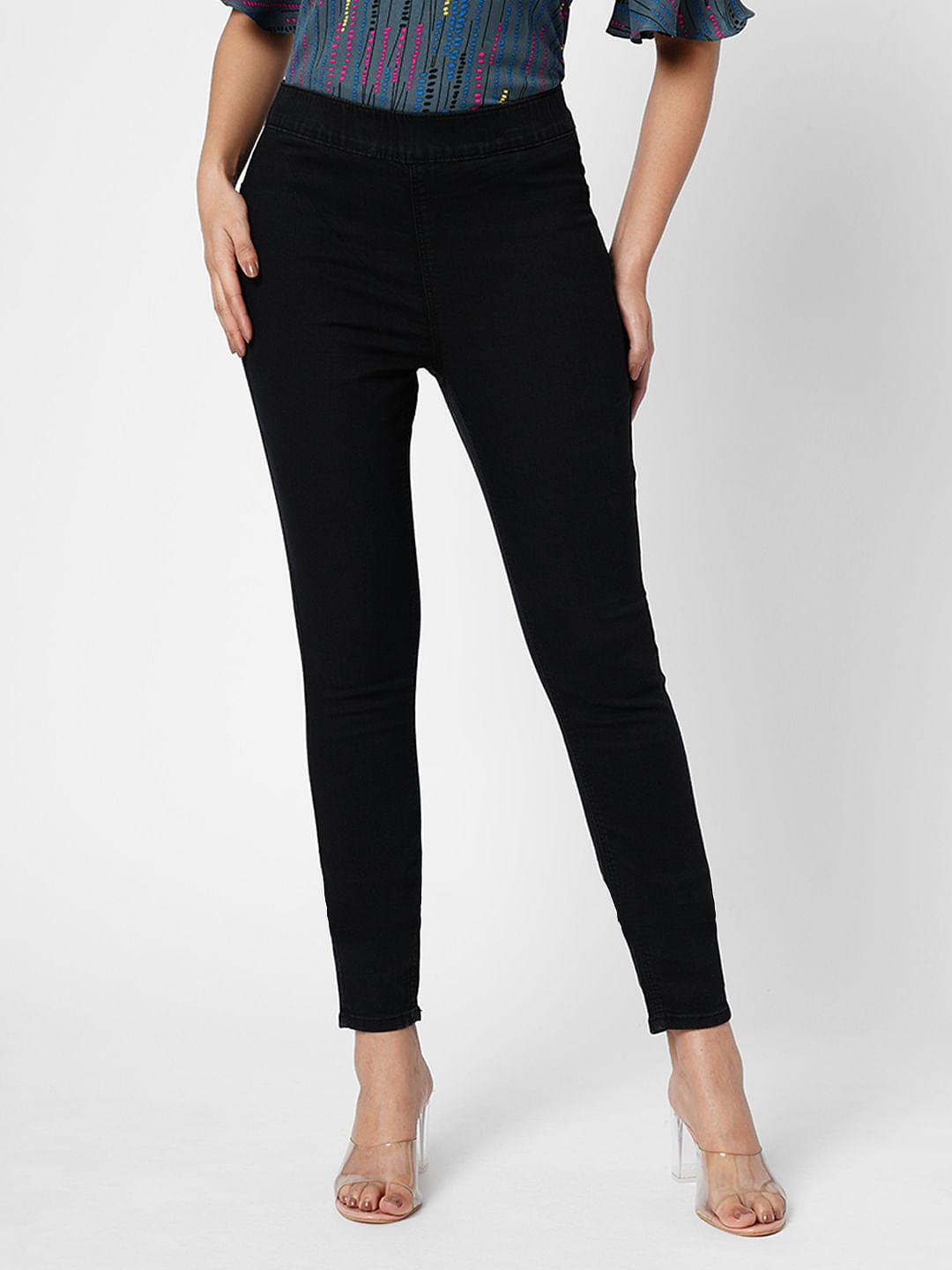 I.Scenery By Vero Moda Black High Rise Skinny Jeggings