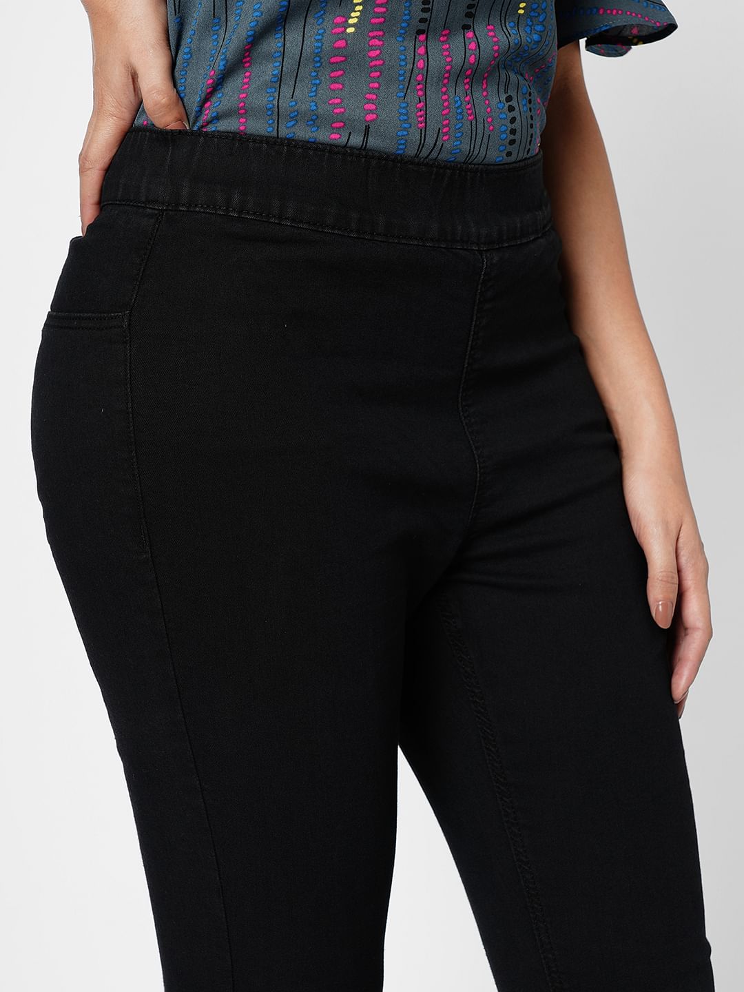 I.Scenery By Vero Moda Black High Rise Skinny Jeggings