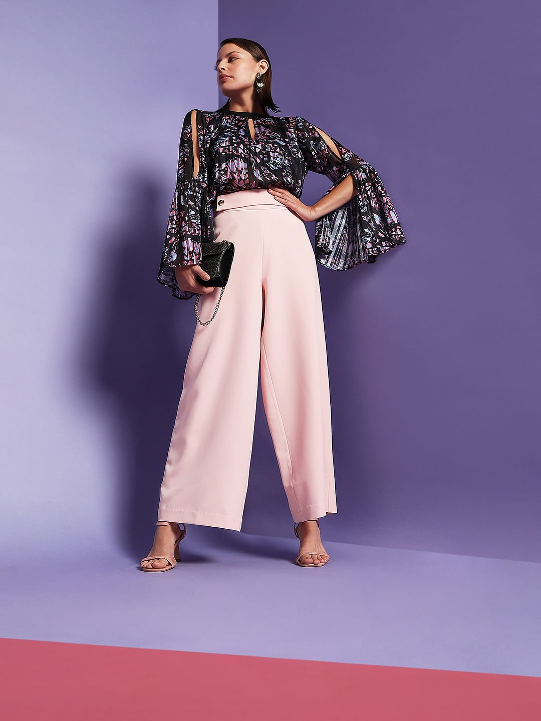 Marquee Pink Wide Leg Culottes