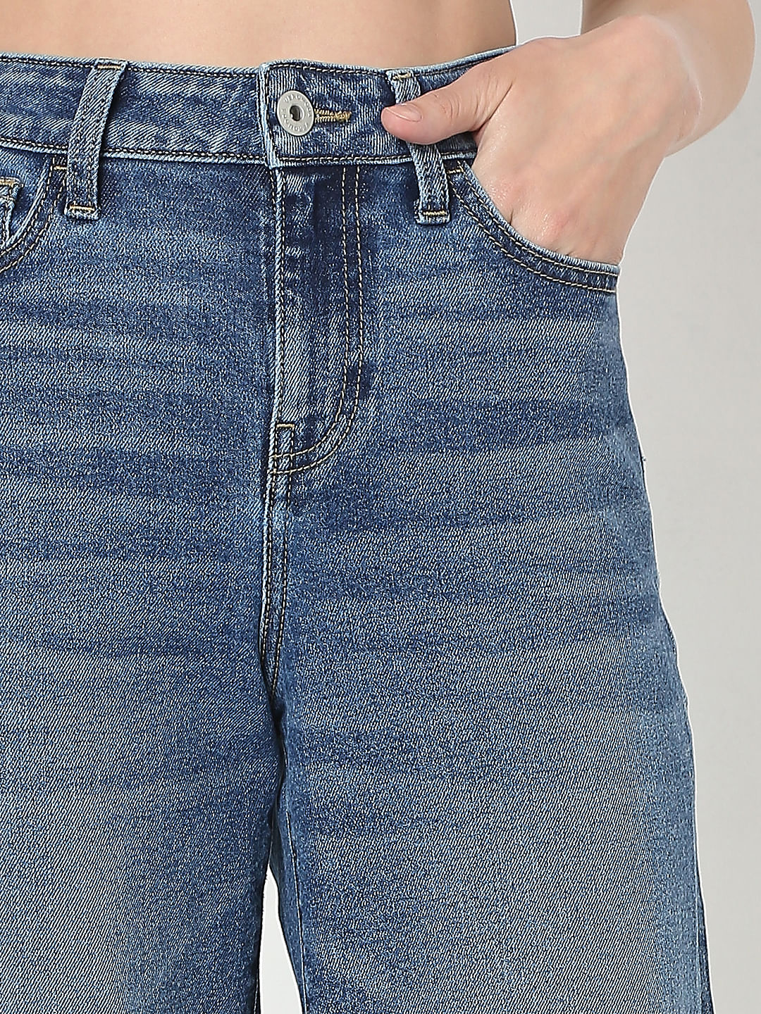 Dark Blue High Rise Zoey Wide Leg Jeans