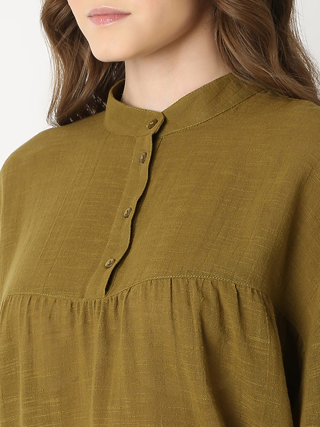 Olive Cotton Top