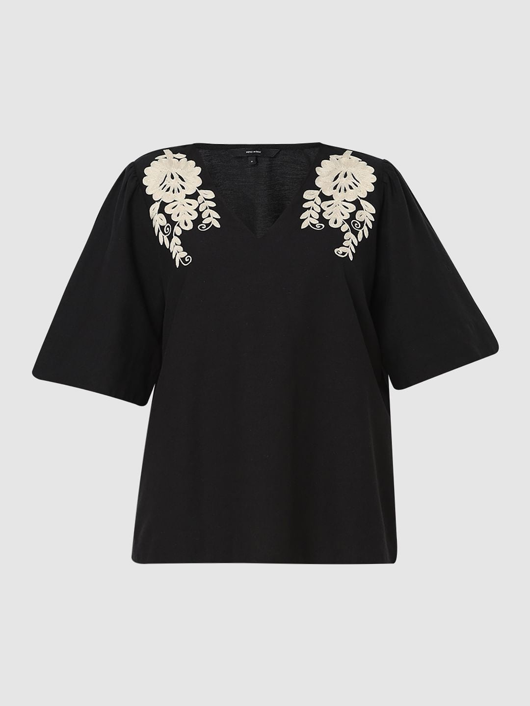 Black Embroidered Top