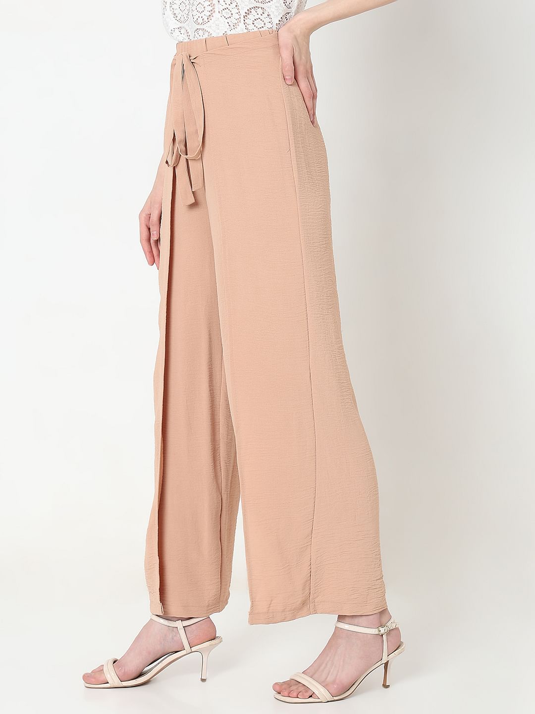 Nude High Rise Flared Pants