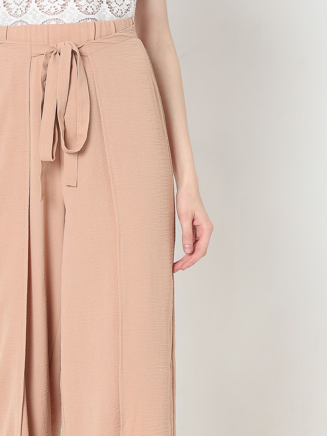 Nude High Rise Flared Pants