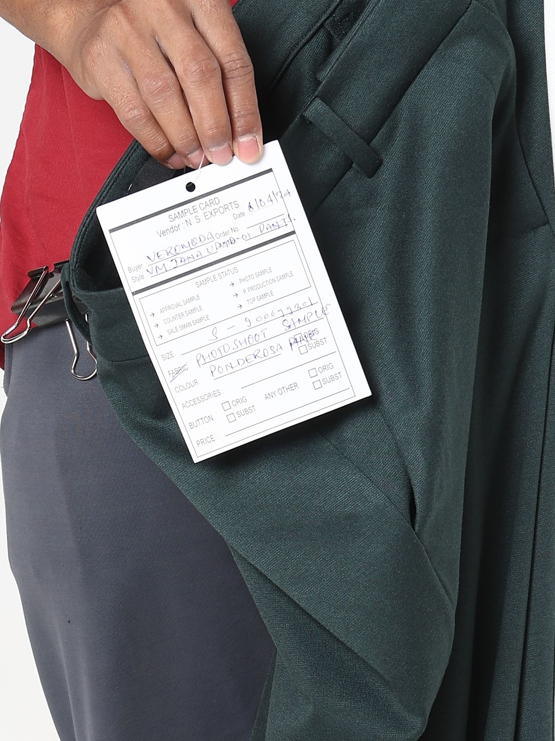 Dark Green Flared Co-Ord Set Pants