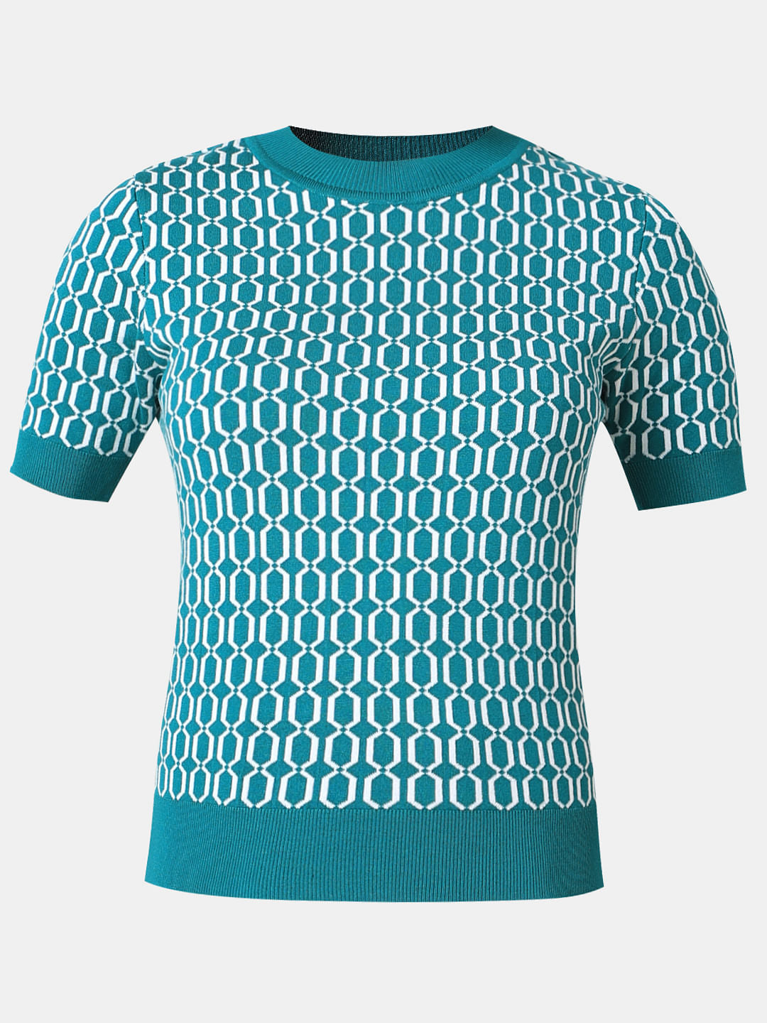 Turquoise Knitted Top