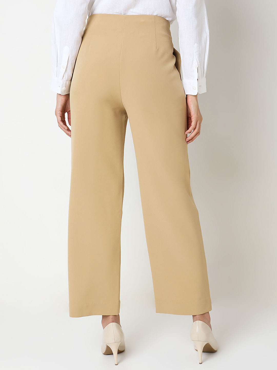 Tan High Rise Pants