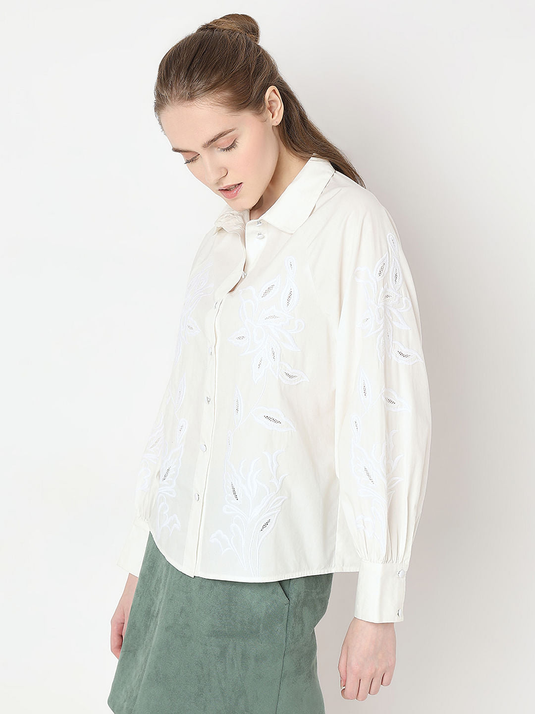 White Embroidered Shirt