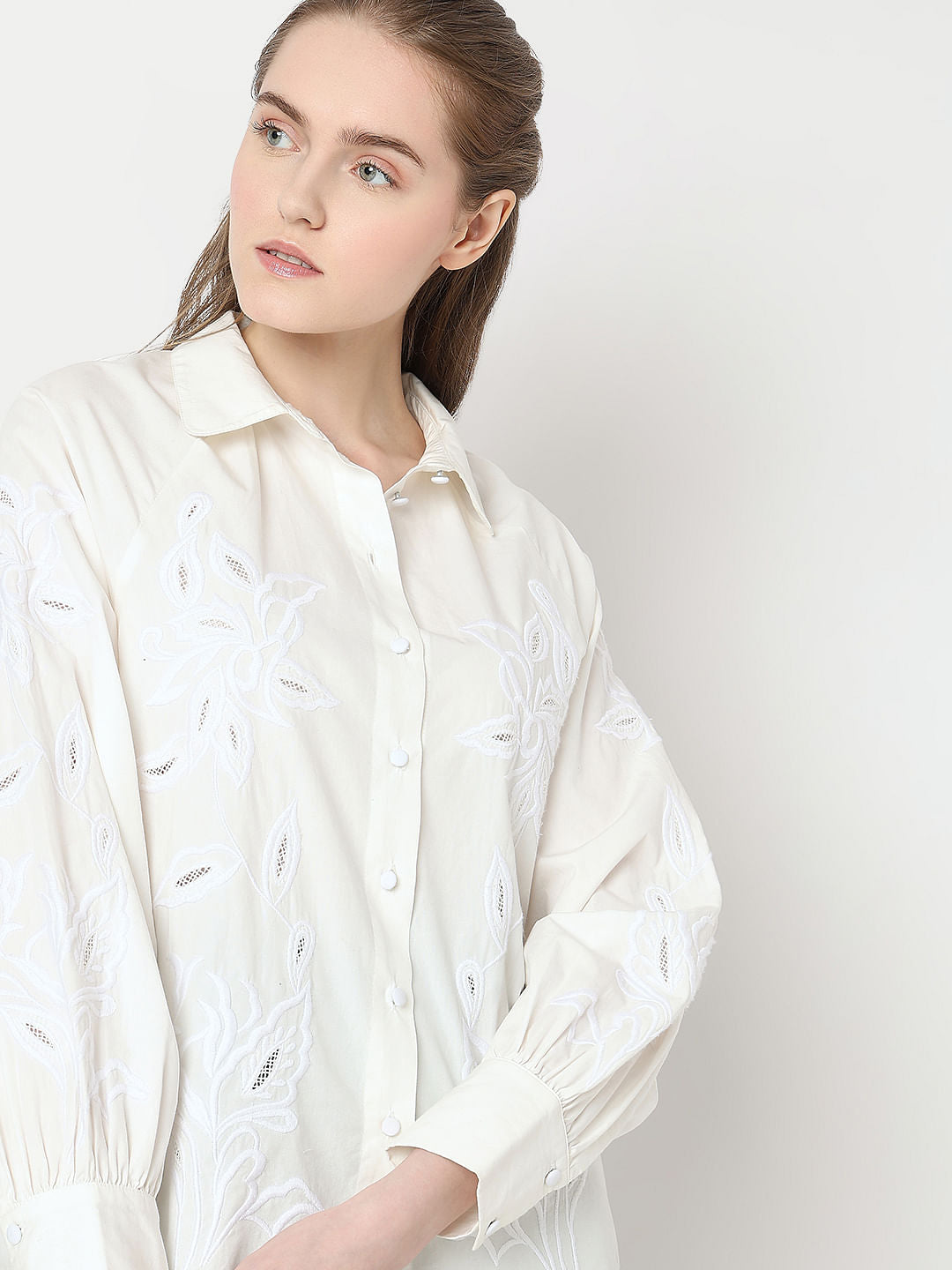White Embroidered Shirt