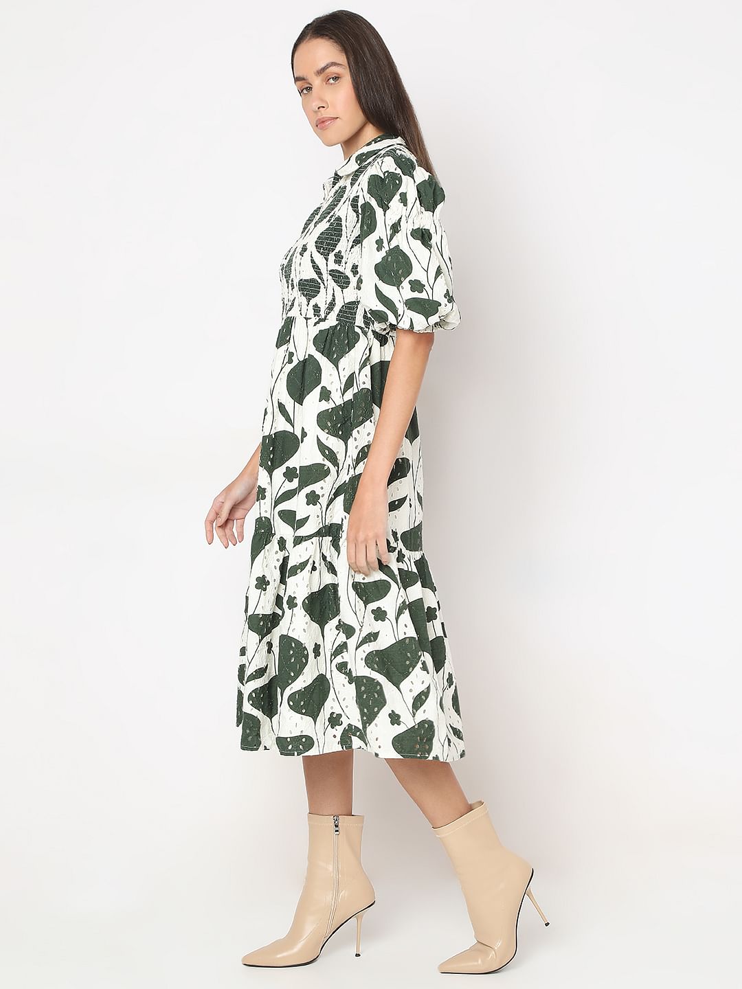 Green Printed Dress