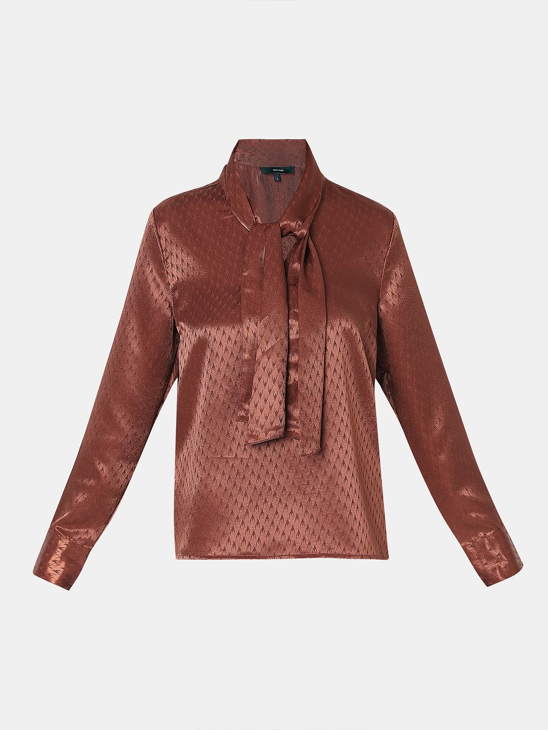 Chocolate Brown Printed Top