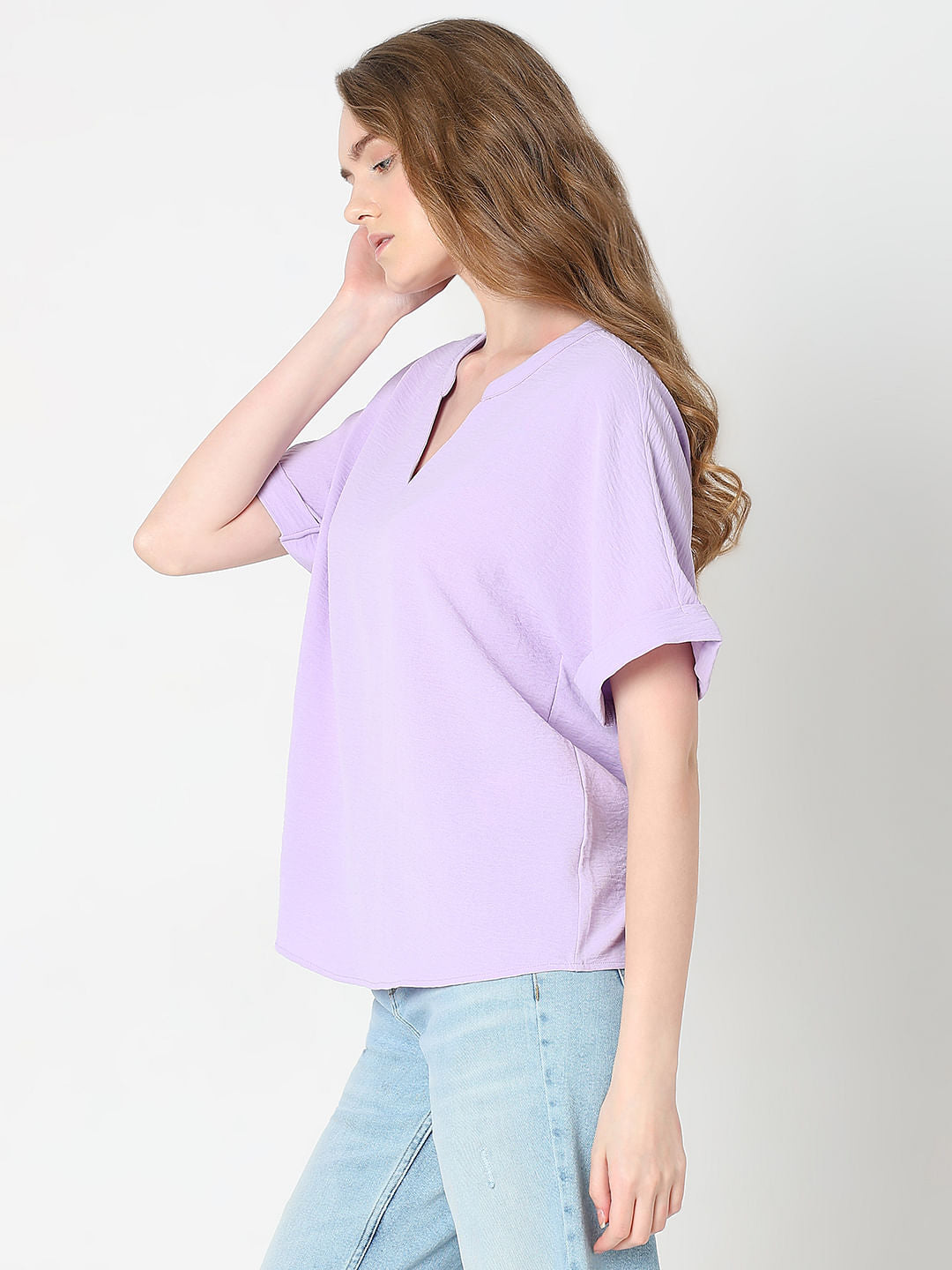 Lilac V-Neck Top