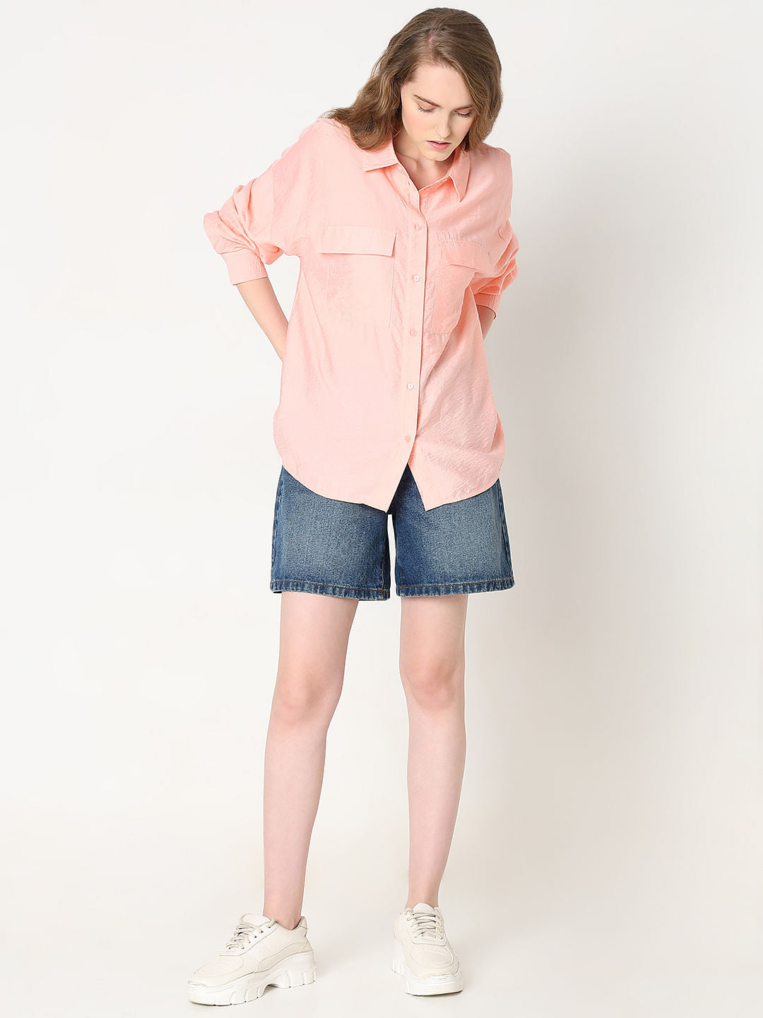 Peach Oversized Shirt