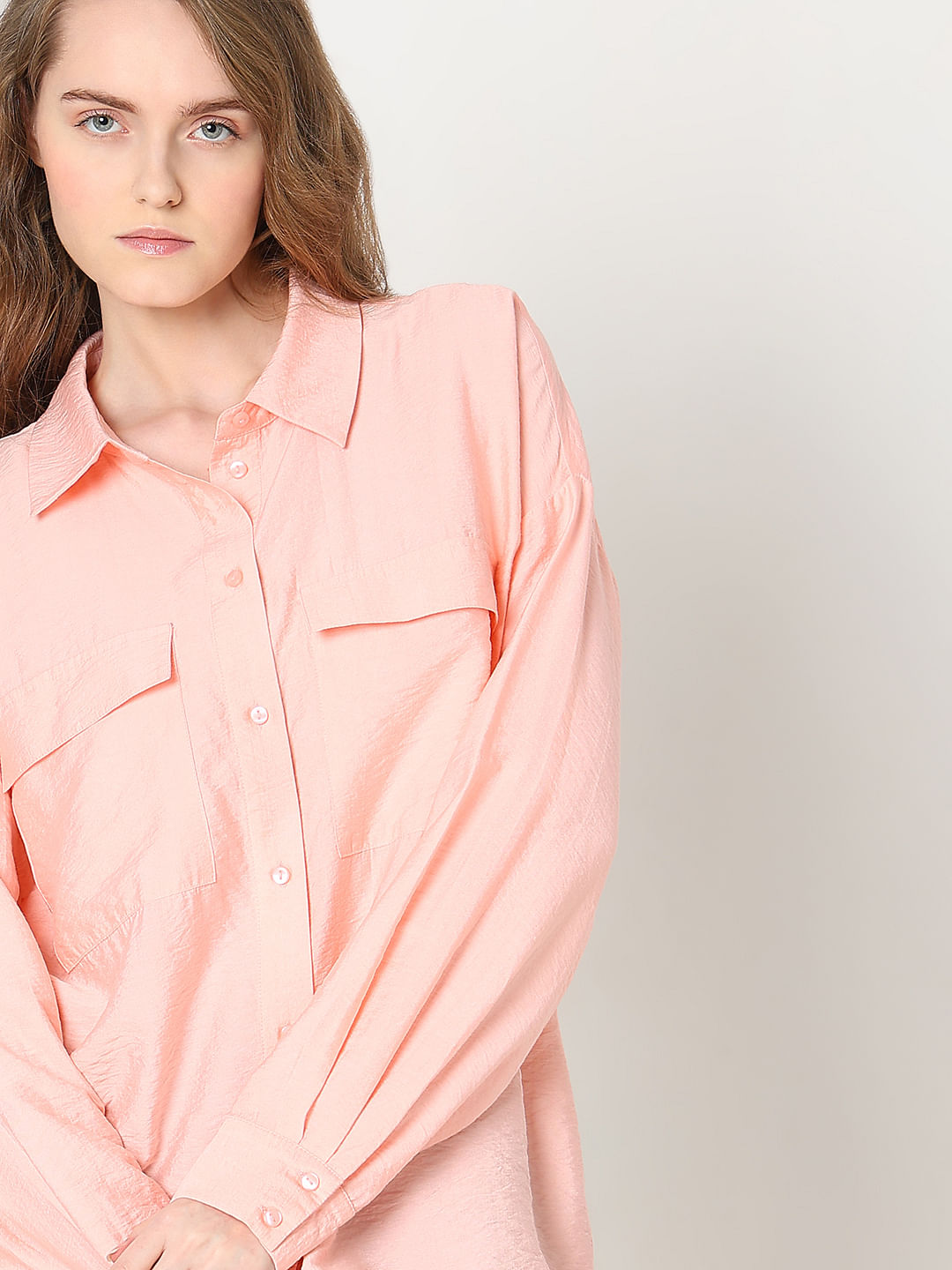 Peach Oversized Shirt