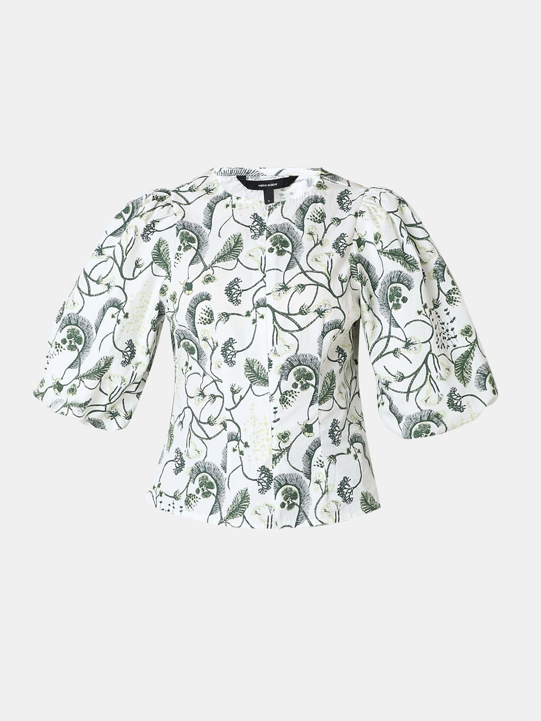 White Embroidered Cotton Top