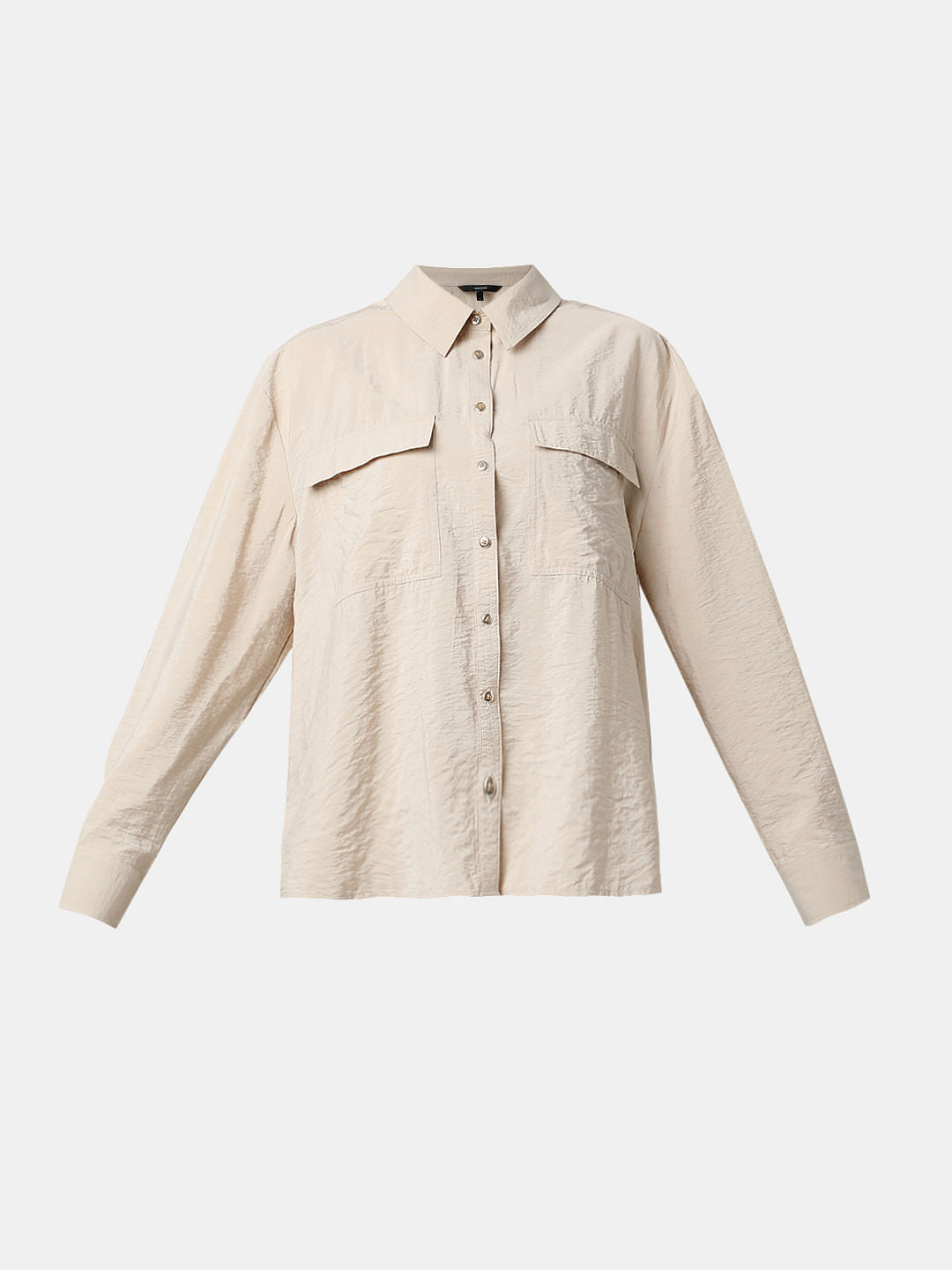 Beige Co-Ord Set Utility Shirt
