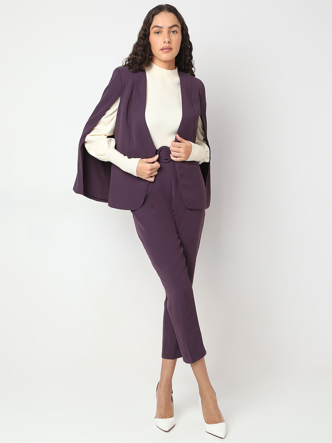 Purple High Rise Pants