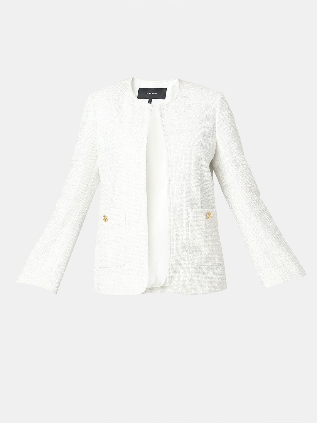 WHITE TWEED TAILORED BLAZER