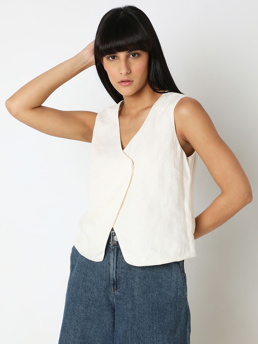 Off-White Linen Vest