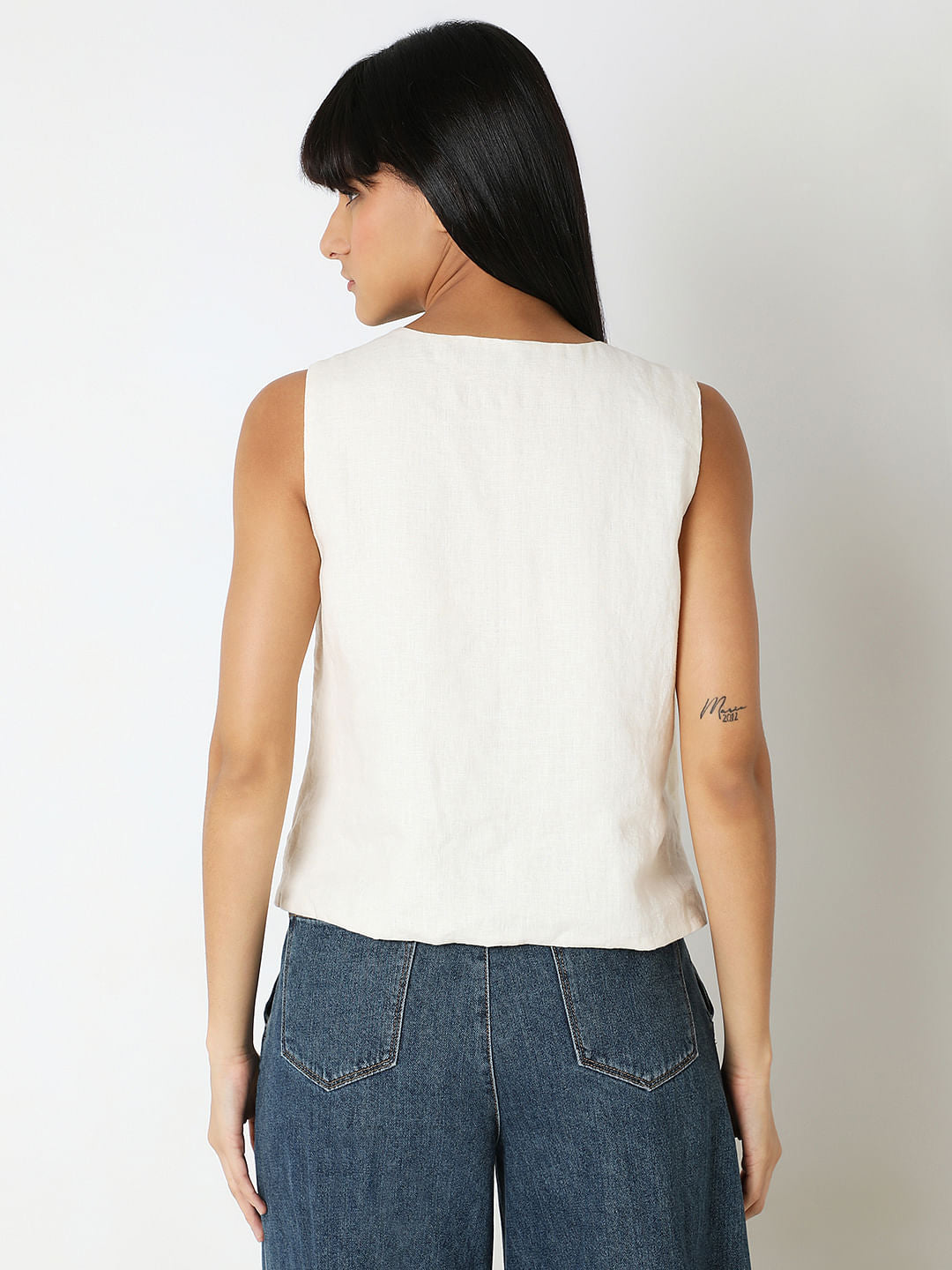 Off-White Linen Vest