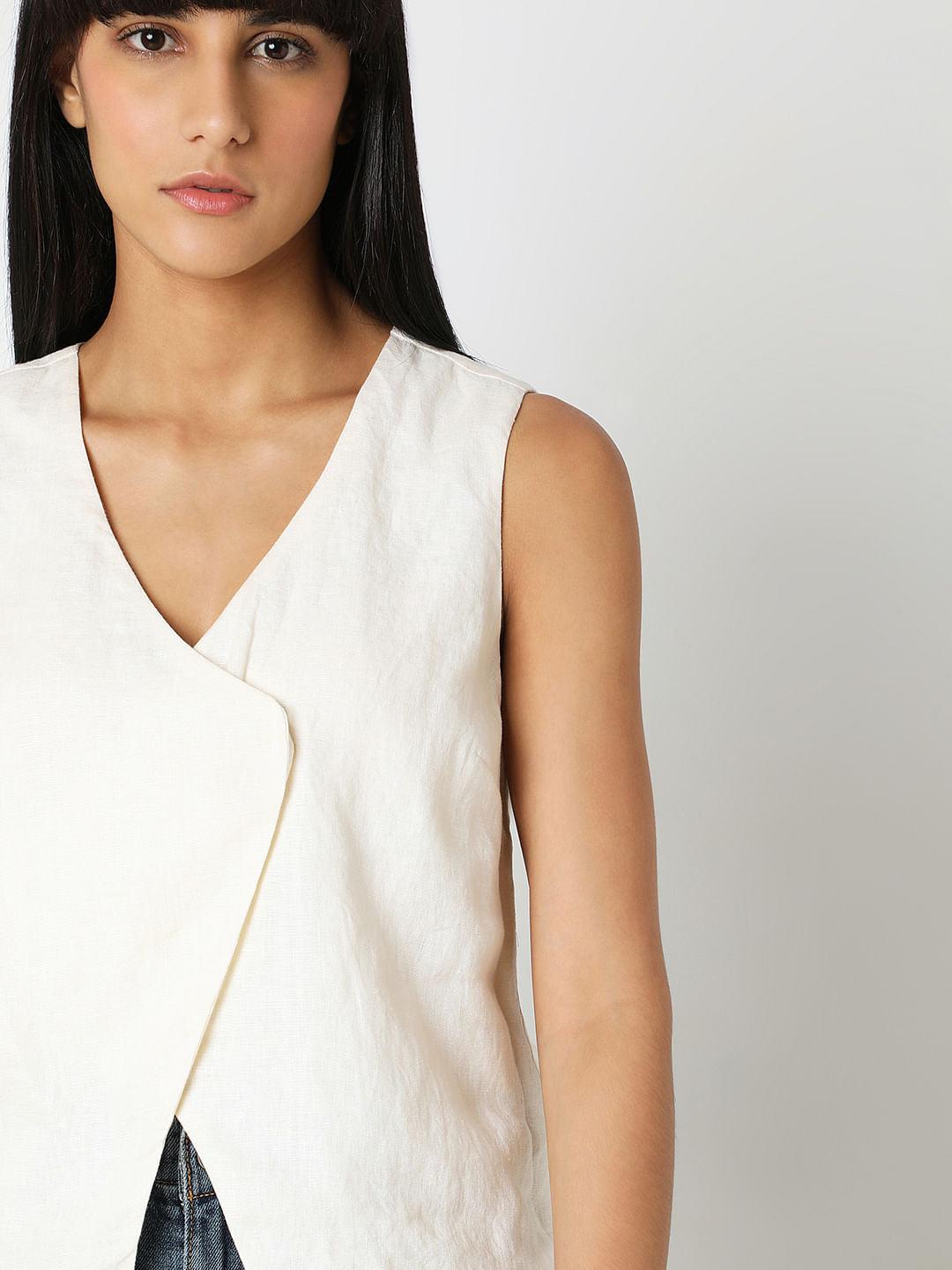 Off-White Linen Vest