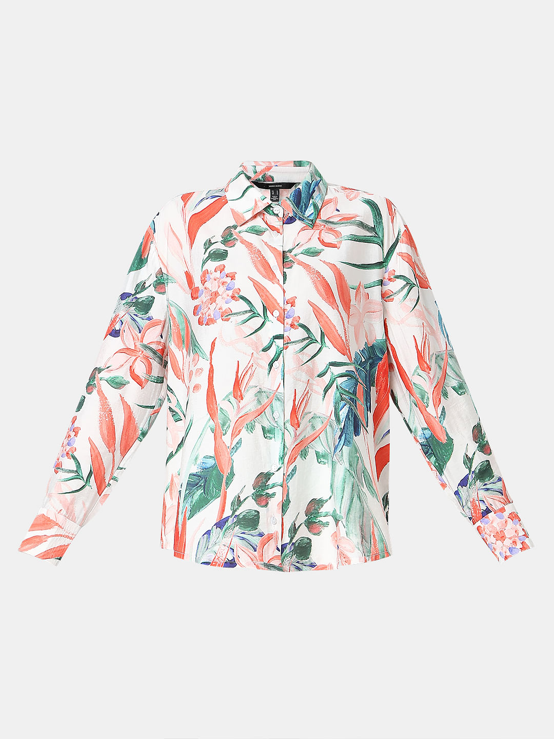 Light Pink Tropical Print Shirt