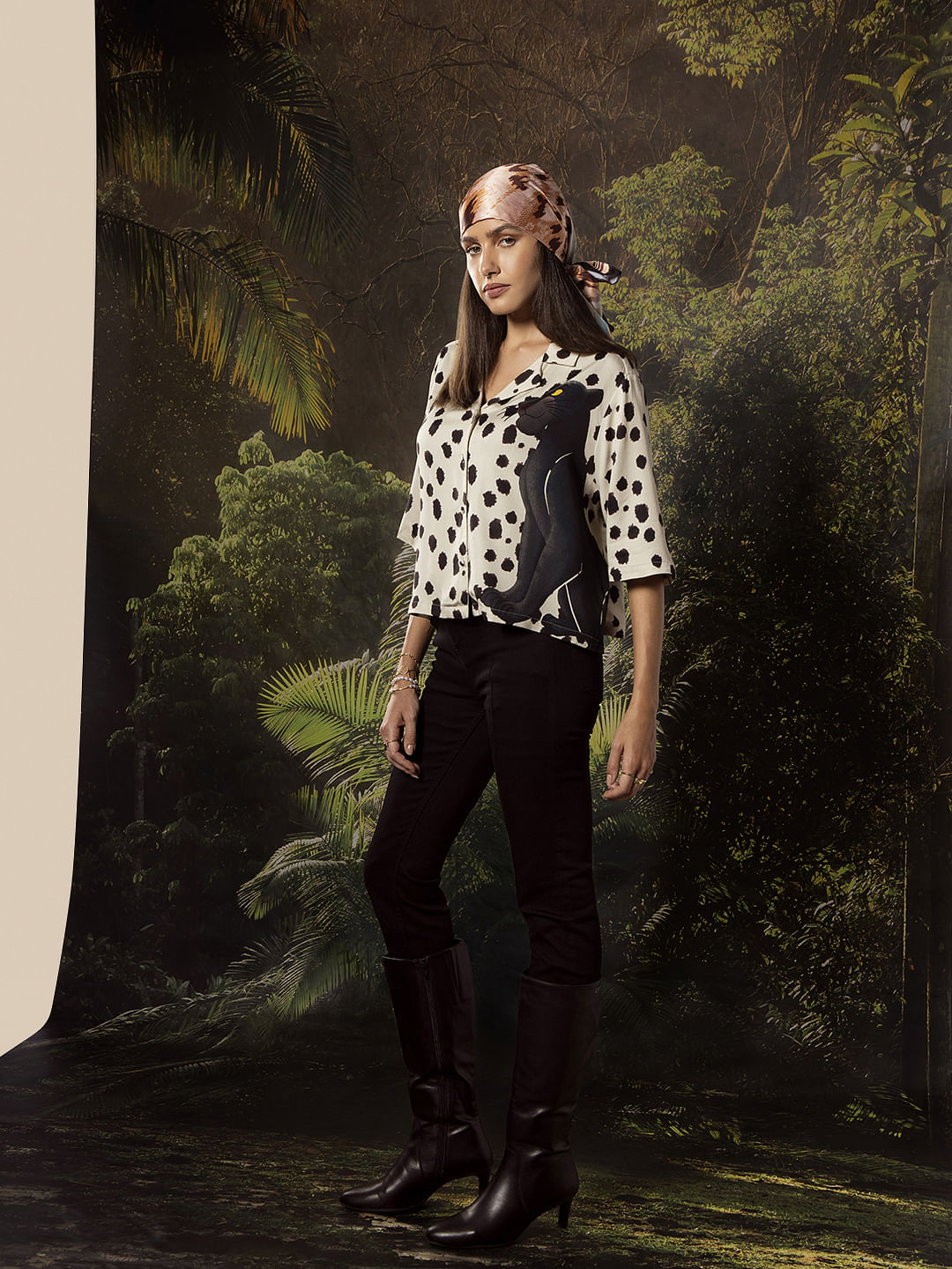 Disney Off-White Printed Resort Shirt