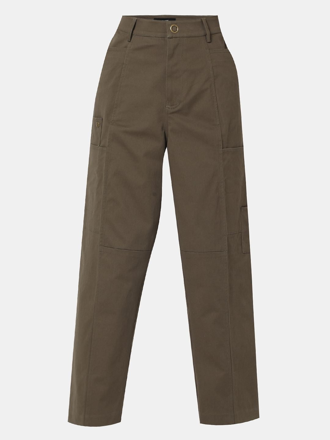 Olive Green High Rise Pants