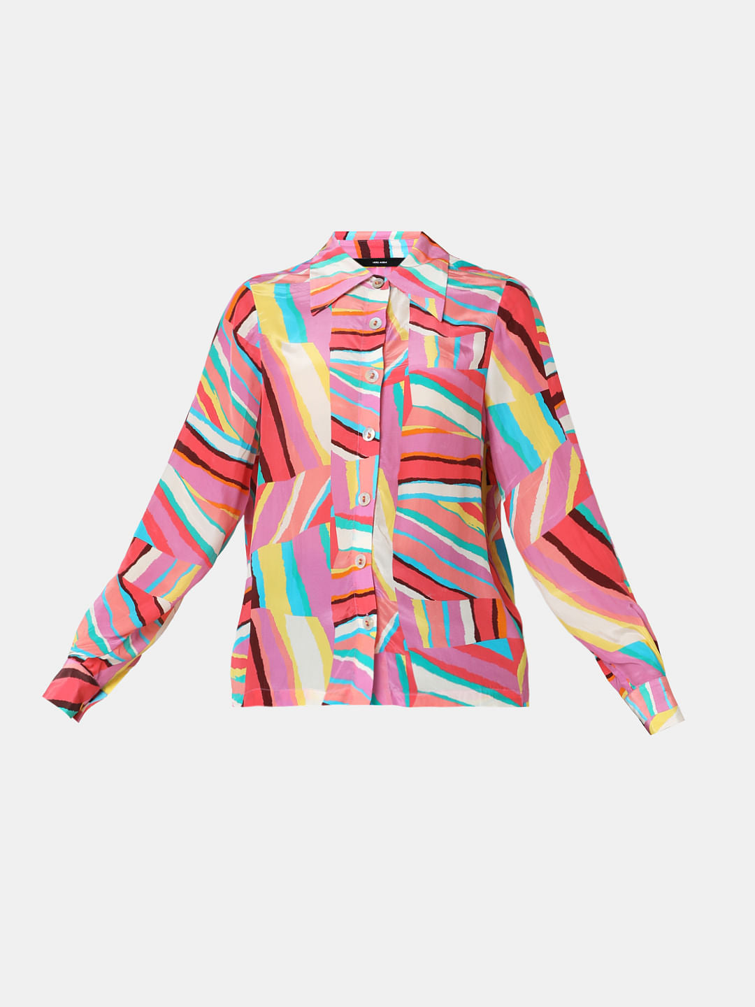 Pink Printed Relaxed Fit Shirt