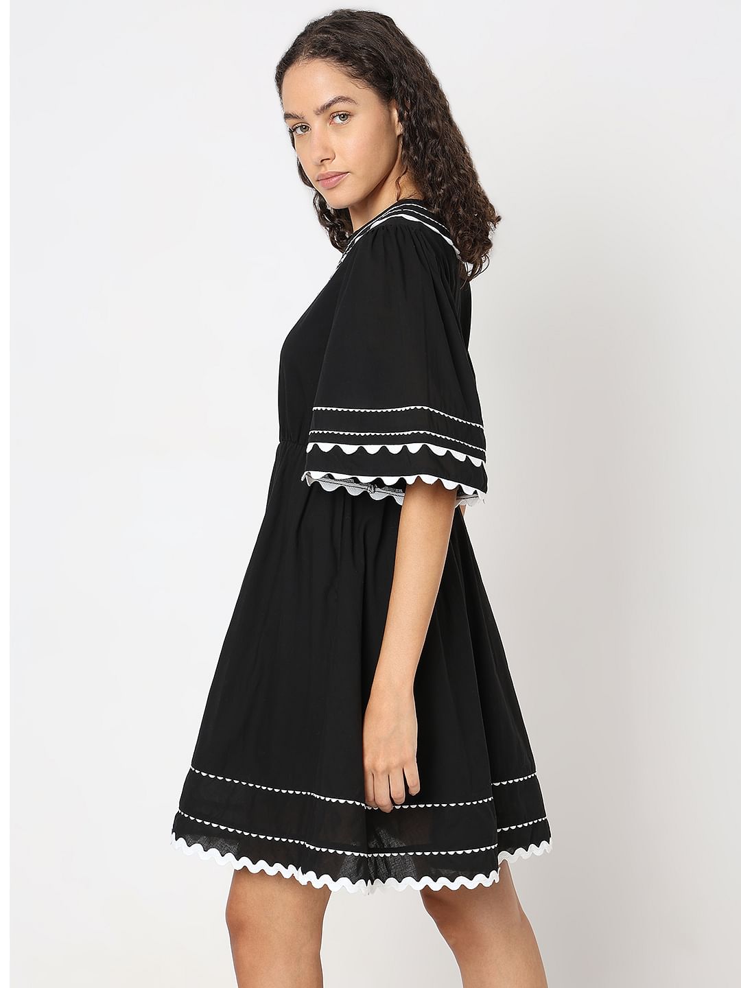 Black Fit & Flare Mini Dress