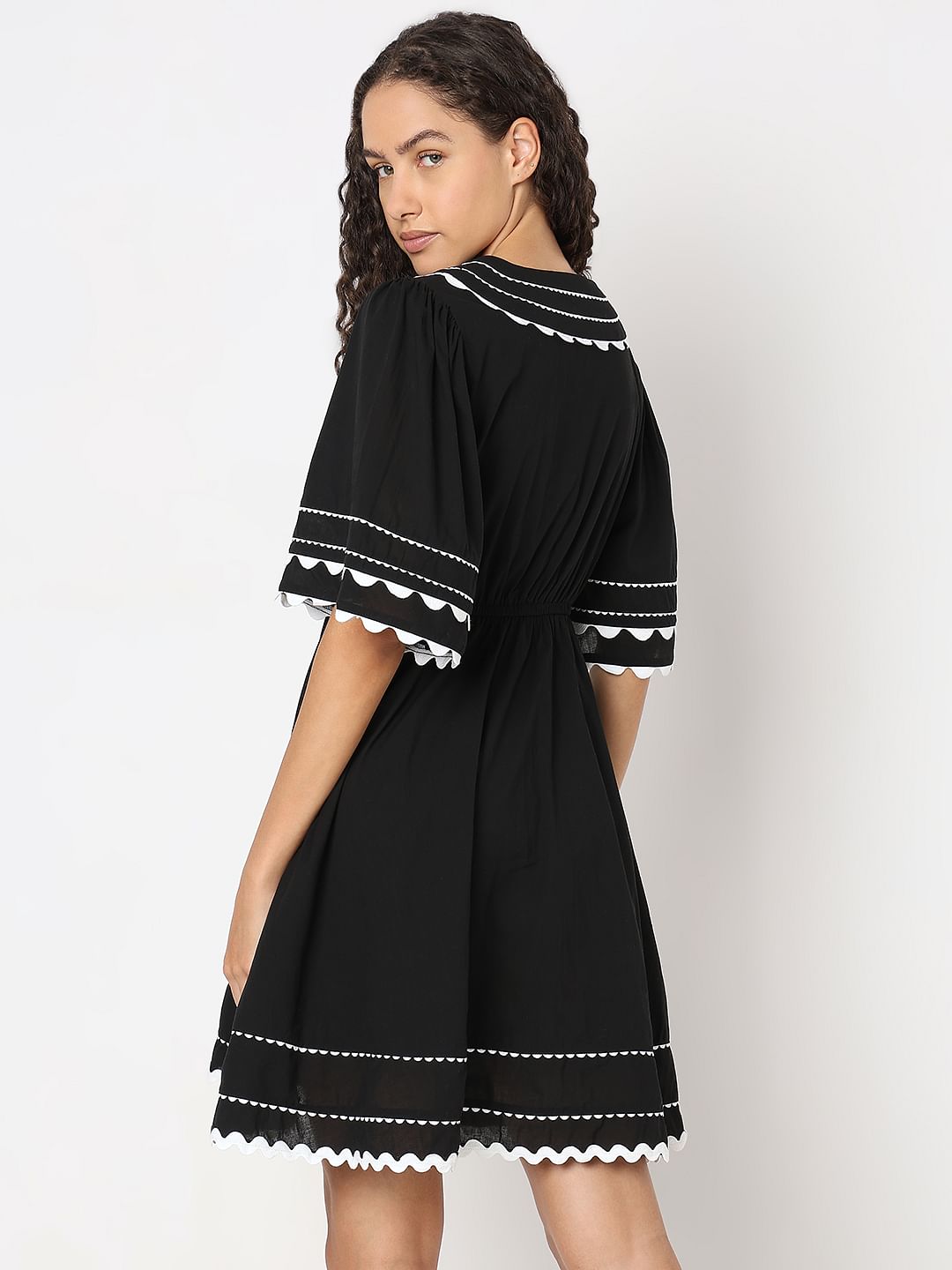 Black Fit & Flare Mini Dress