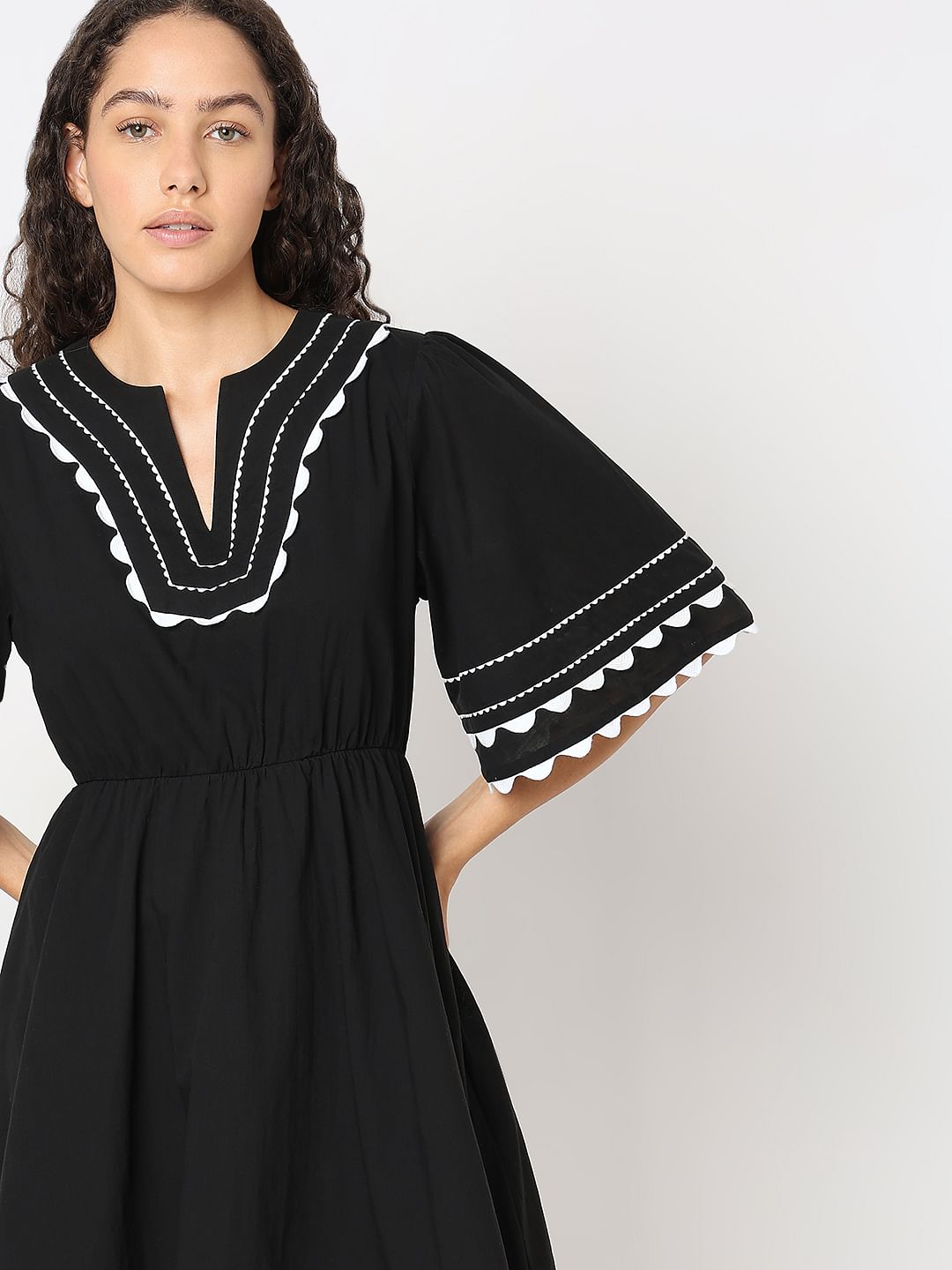 Black Fit & Flare Mini Dress
