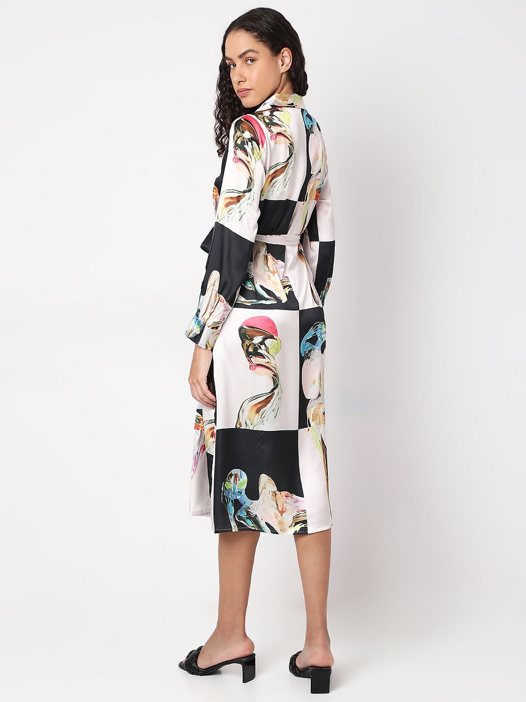 Off-White Printed Shirt Dress