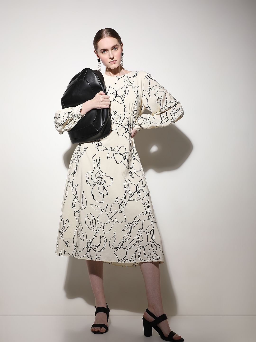 Off-White Printed Midi Dress