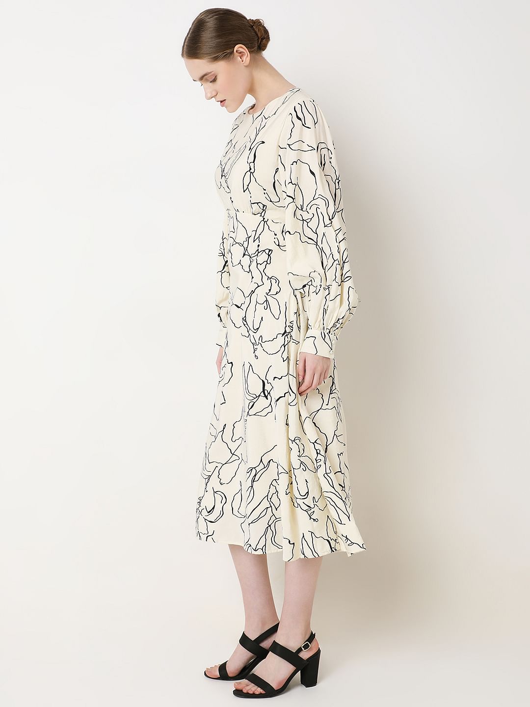 Off-White Printed Midi Dress
