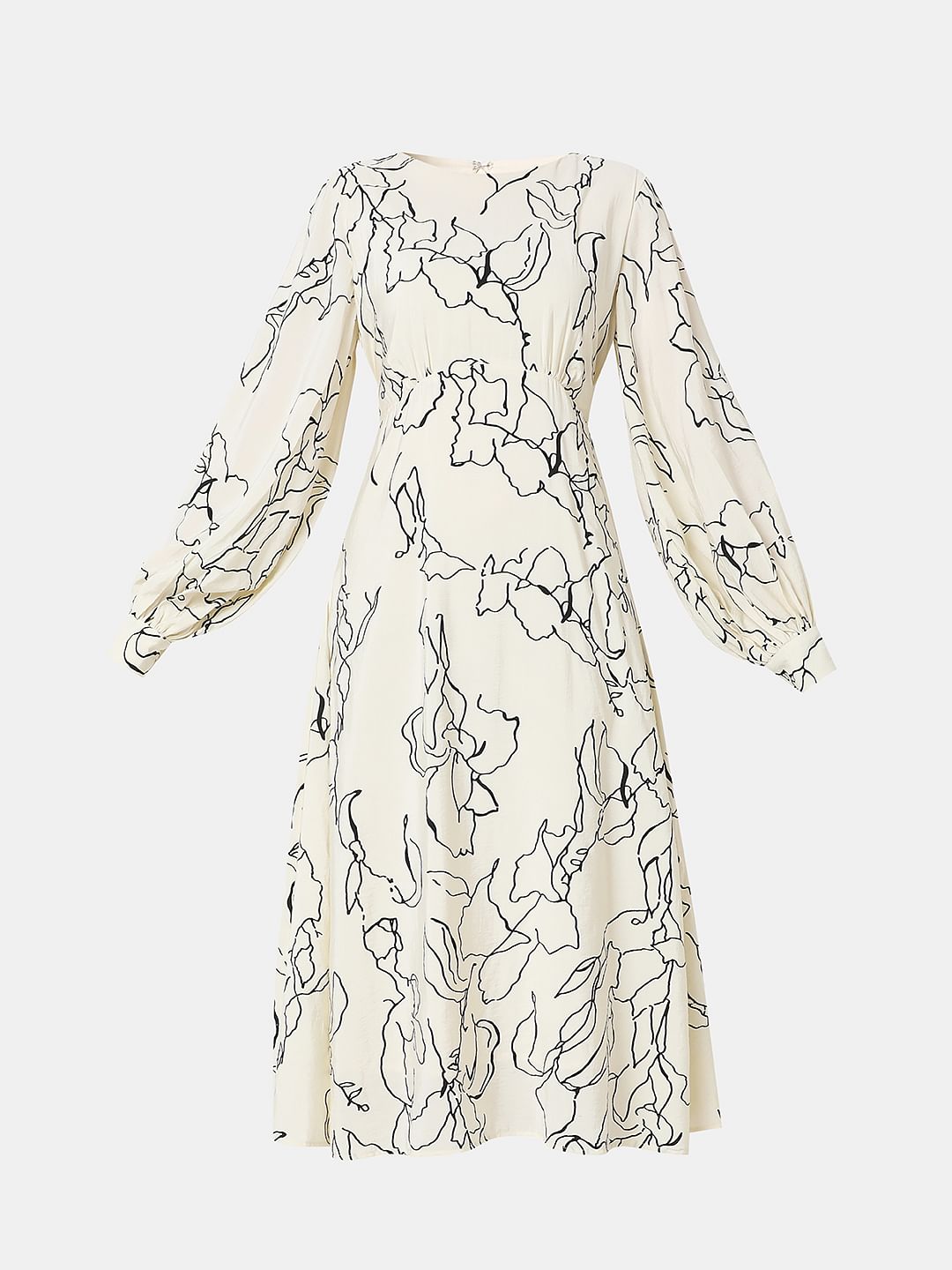 Off-White Printed Midi Dress