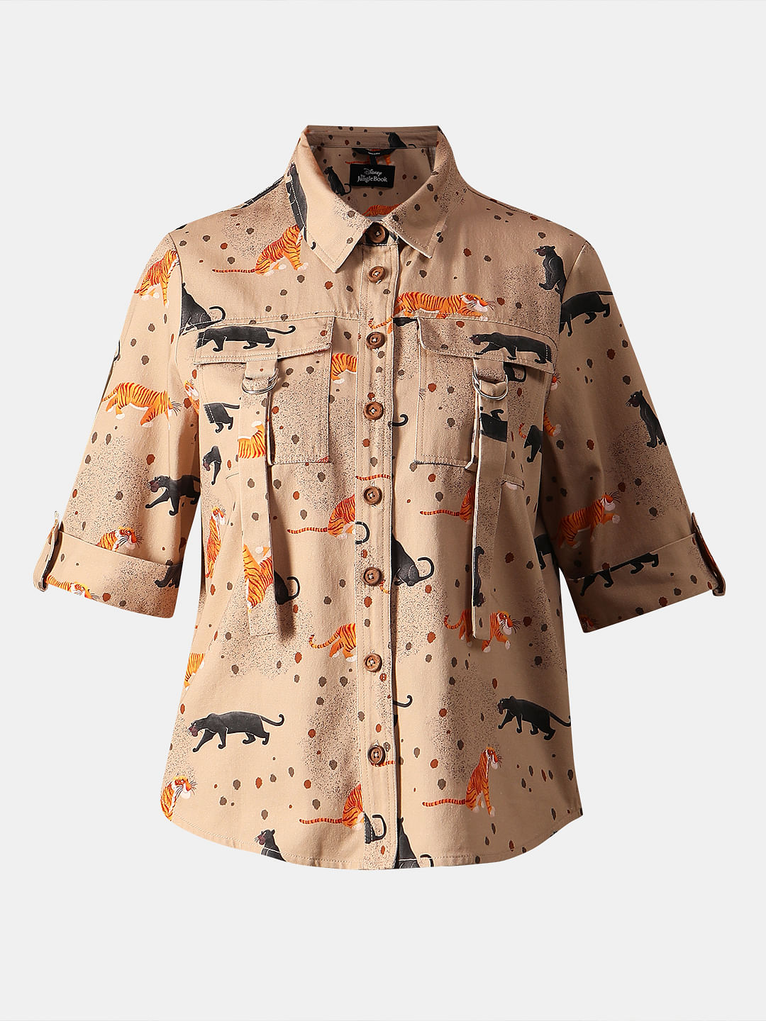 Disney Beige Animal Print Shirt
